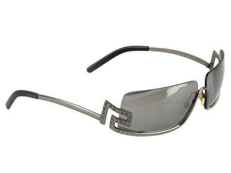 versace sunglassesmod n50-h 89m 247|Versace Sunglasses 2004 Vintage Silver Wrap Diamante MOD .